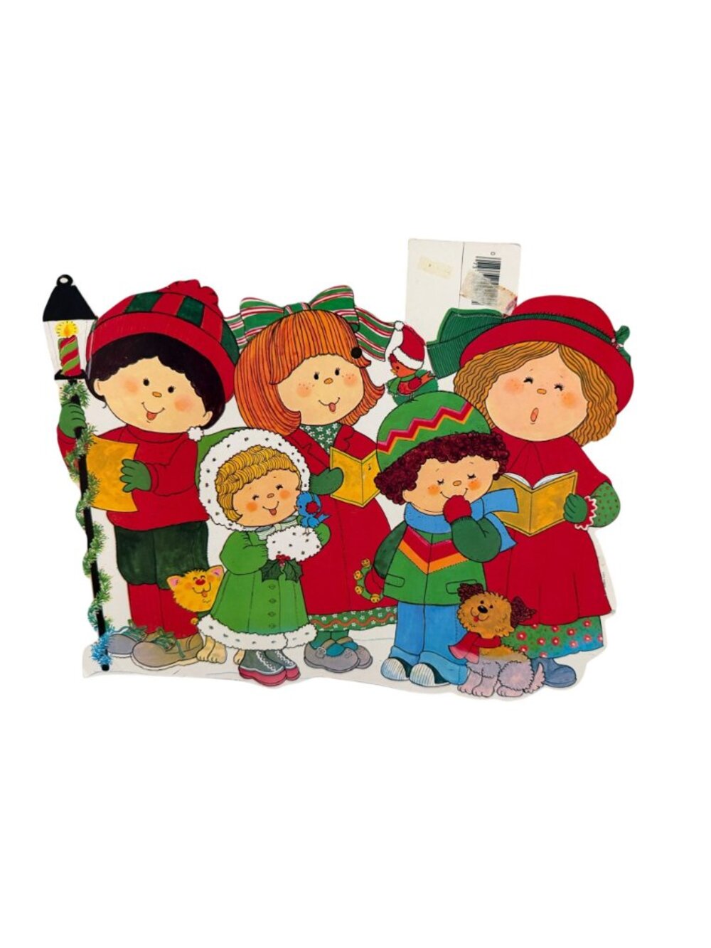 Vintage Eureka Double Sided Set of 2 Cut Outs Wall Decor Christmas Carolers - Picture 3 of 6